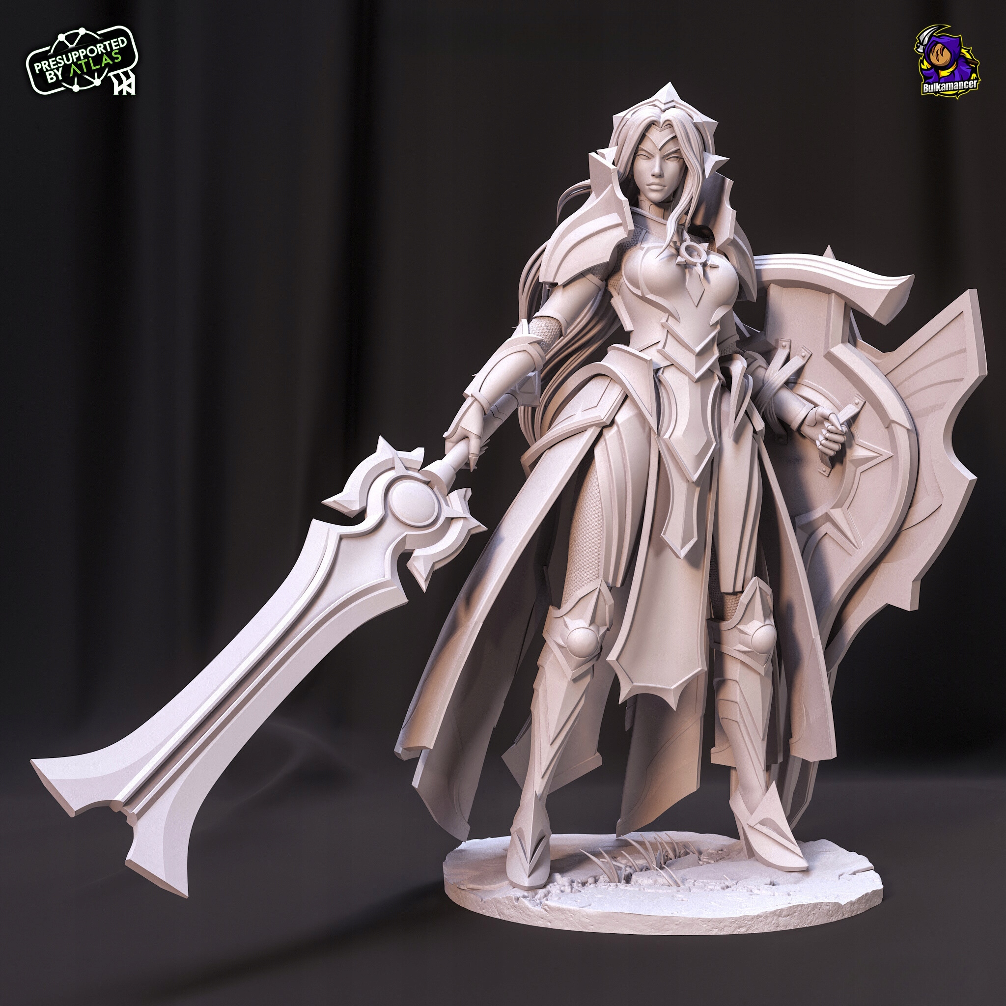Leona Figure League of Legends Bulkamancer Sculpts 3D tisk
