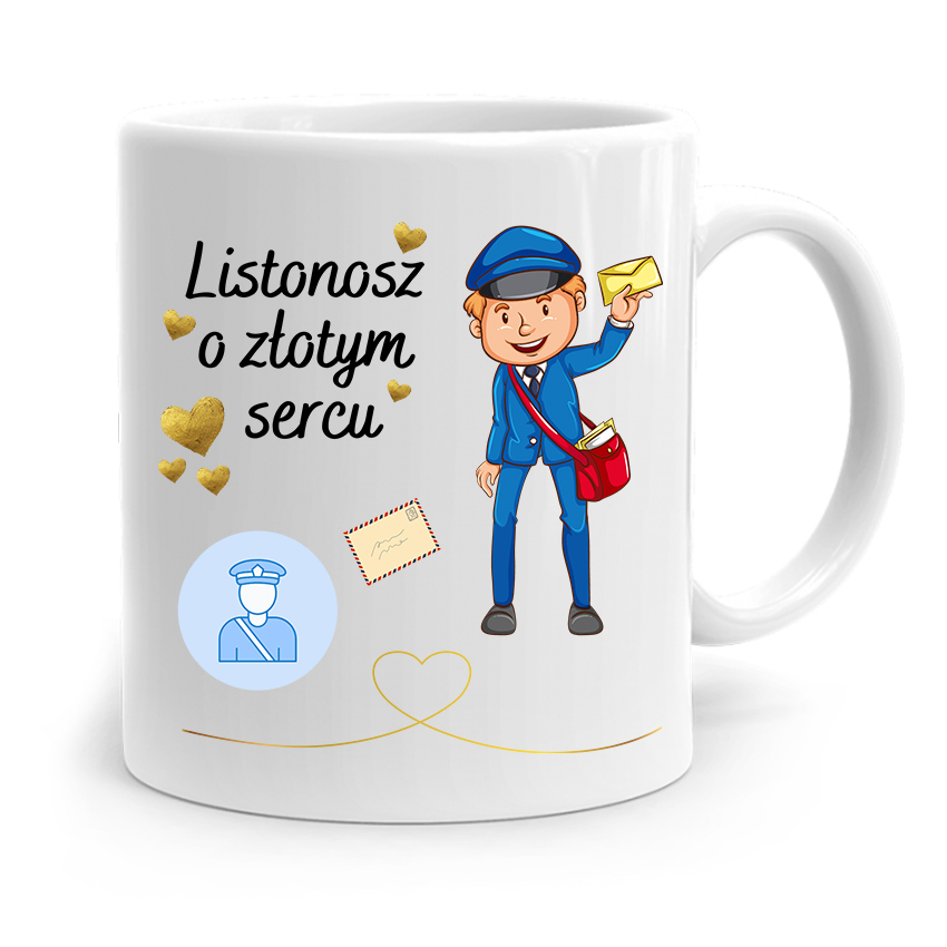 

Kubek Dla Listonosza O Złotym Sercu