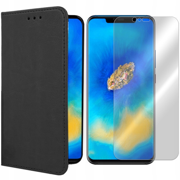 

Etui Do Huawei Mate 20 Pro Skóra Pokrowiec + Szkło