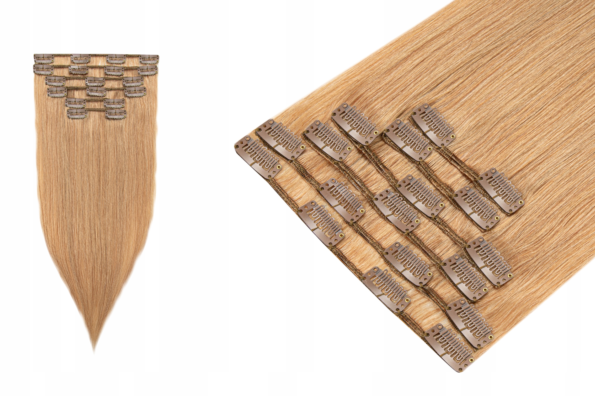 Clip In Příčesek Do Vlasů Přírodní Připínáčky Klipsy 50 cm 6 pásků 70 g BestHair