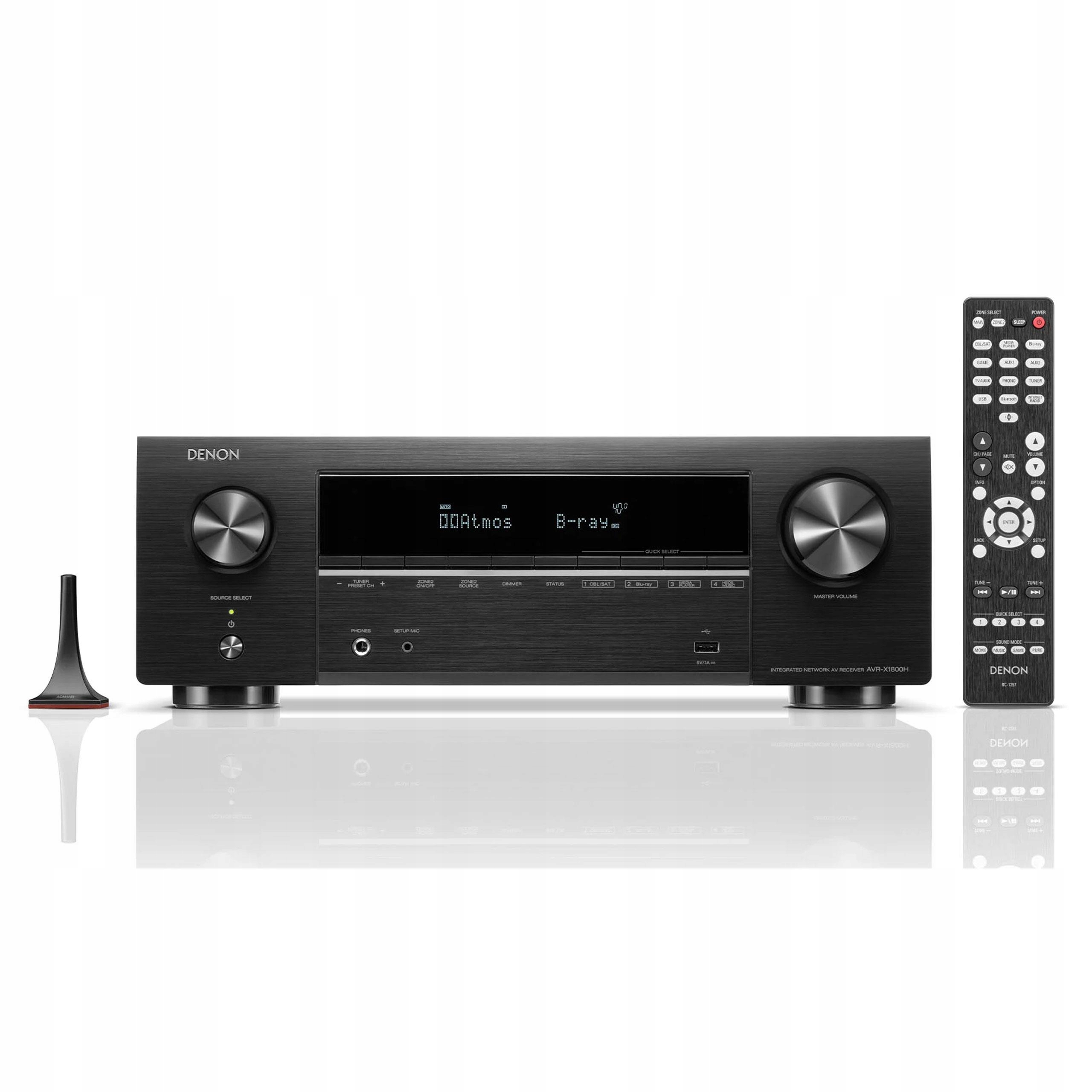 Denon AVR-X1800H 7.2-kanałowy Dolby Atmos DTS X Wi-Fi Bluetooth AirPlay Czarny