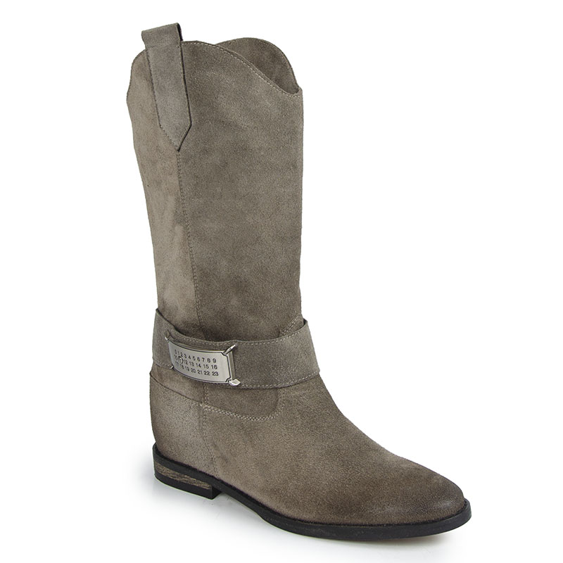 Carinii B9733 Kotníkové Boty Kozačky Semišová Kůže Béžová Cappucino 37