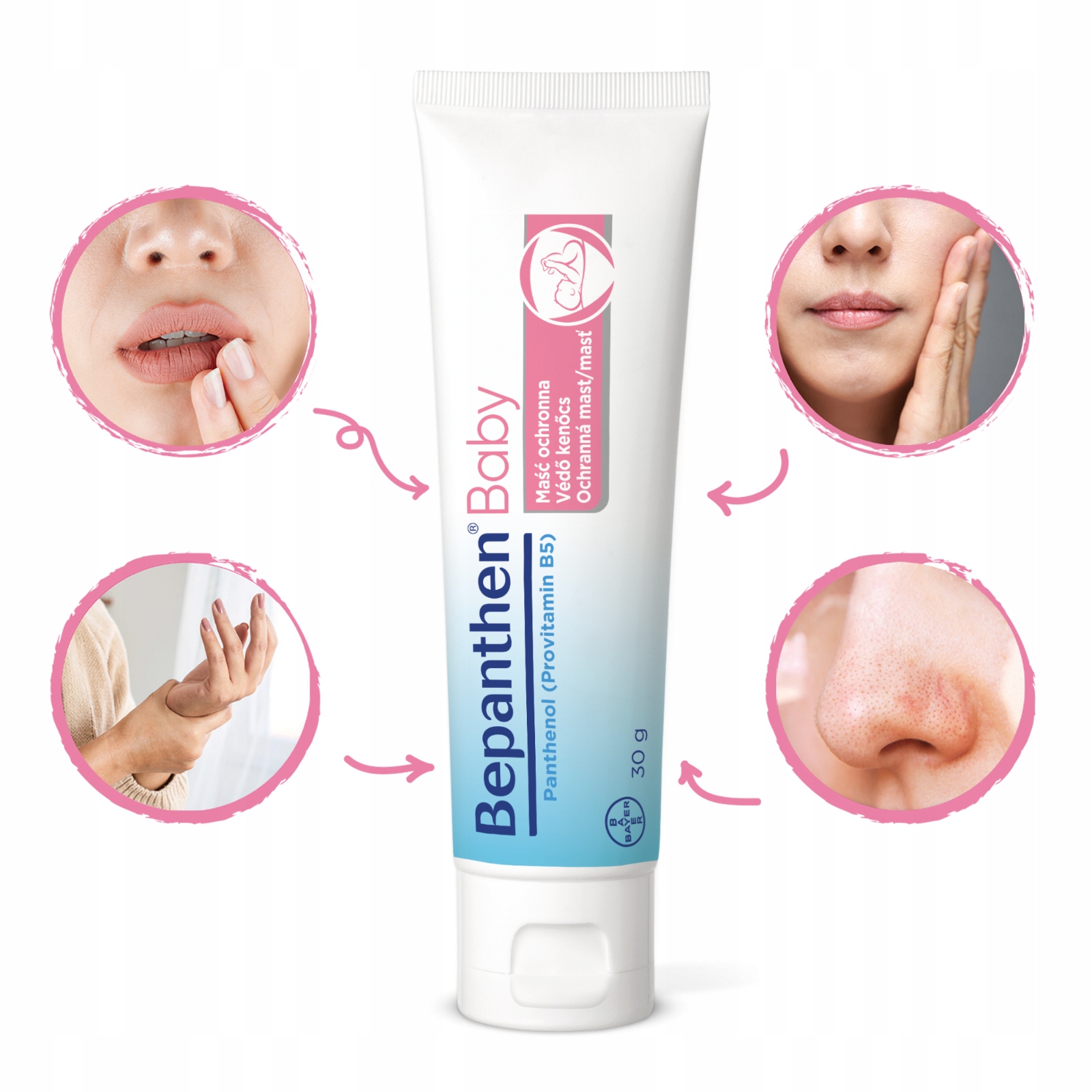 BEPANTHEN BABY maść ochronna przeciw odparzeniom Wielkość Produkt pełnowymiarowy