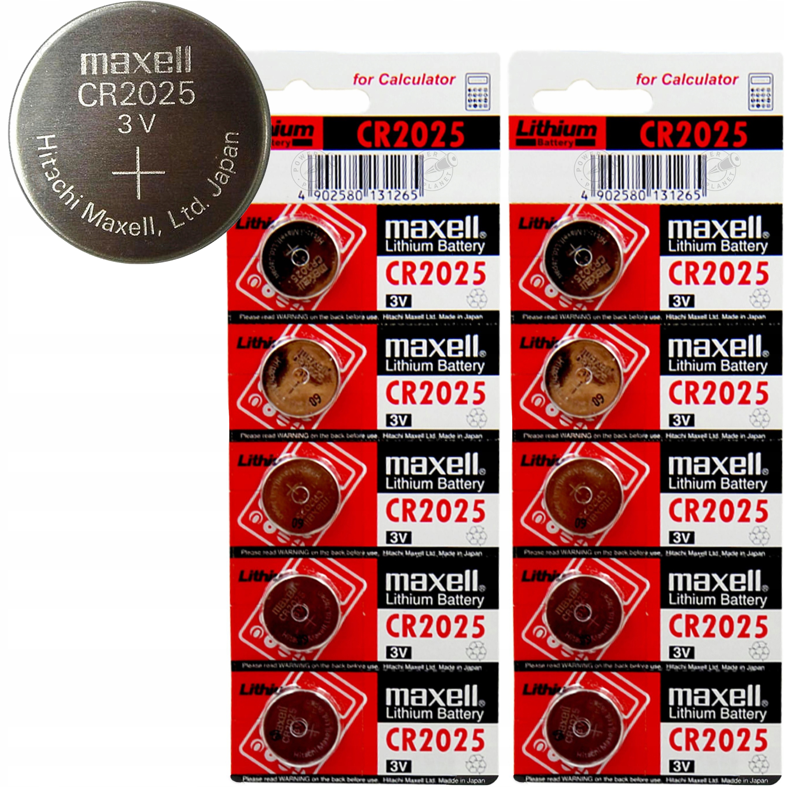 10 x BATERIA LITOWA MAXELL CR 2025 CR2025 3V