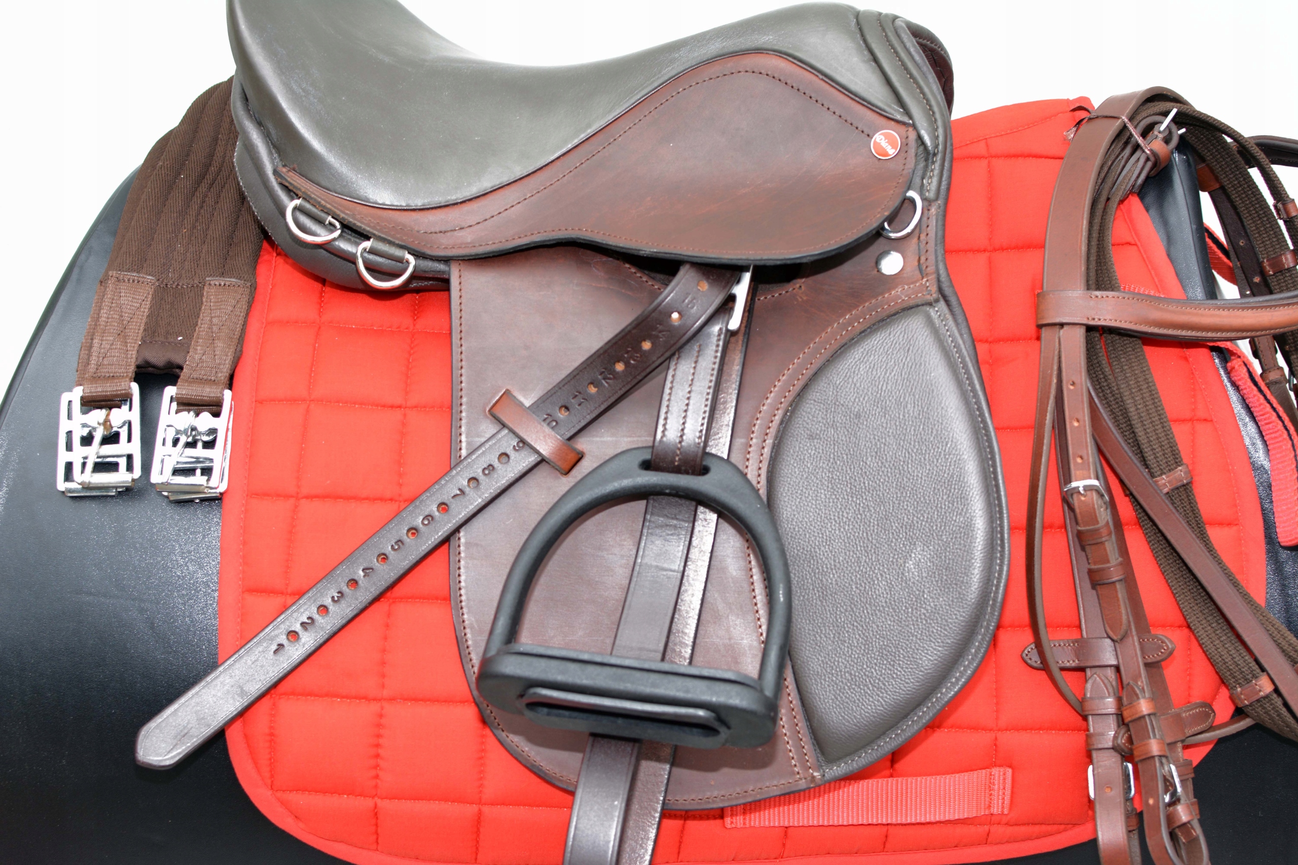 SIODŁO WSZECHSTRONNE SKÓRZANE 14C KOMPLETNE - KUC Marka bez marki