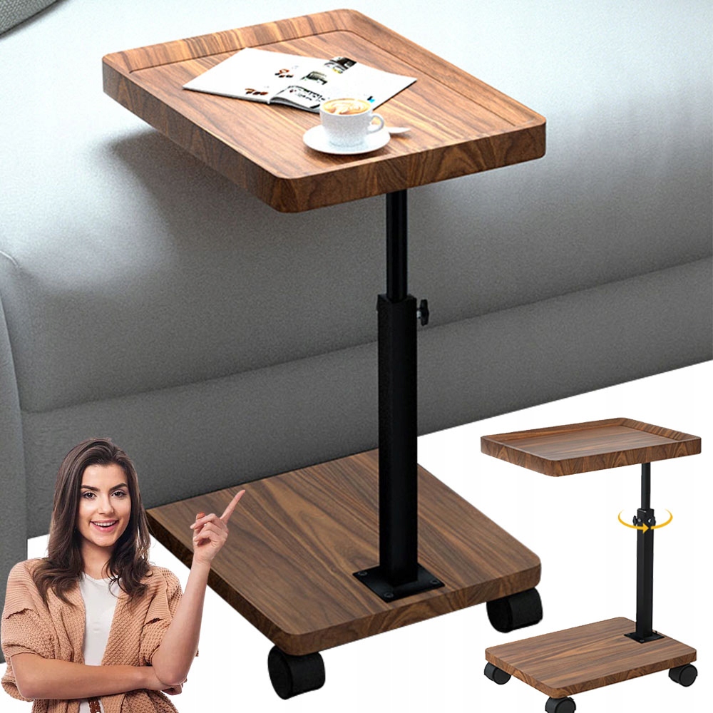 Boční Noční Konferenční Stolek Dřevěný Do Ložnice Koupelny, Nastavitelný