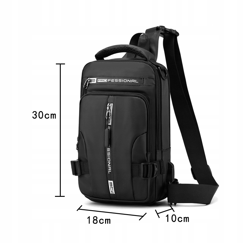 SASZETKA TORBA MĘSKA NERKA PLECAK WODOODPORNY USB EAN (GTIN) 736112579027