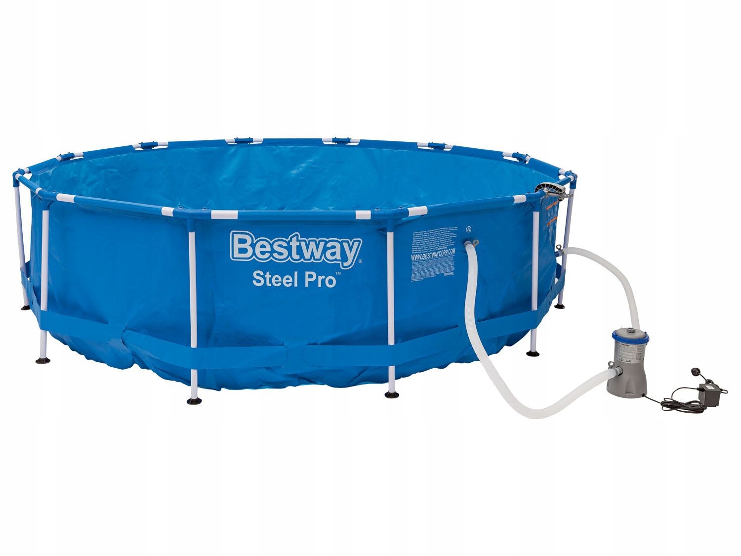 Basen stelażowy Bestway 351812 Steel Pro, 366x84 cm pompa termometr