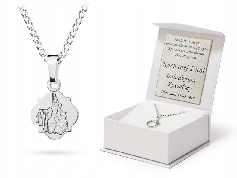 Stříbrný Řetízek 50 cm ryzost 925 Medailon Gravírování