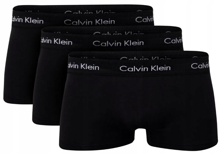 Calvin Klein Majtki Bokserki 3 szt. Czarne Low Rise rozmiar XL