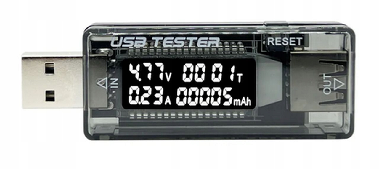 USB ТЕСТЕР ИЗМЕРИТЕЛЬ НАПРЯЖЕНИЯ ТОКА ЕМКОСТЬ БАТАРЕИ ВОЛЬТМЕТР АМПЕРМЕТР