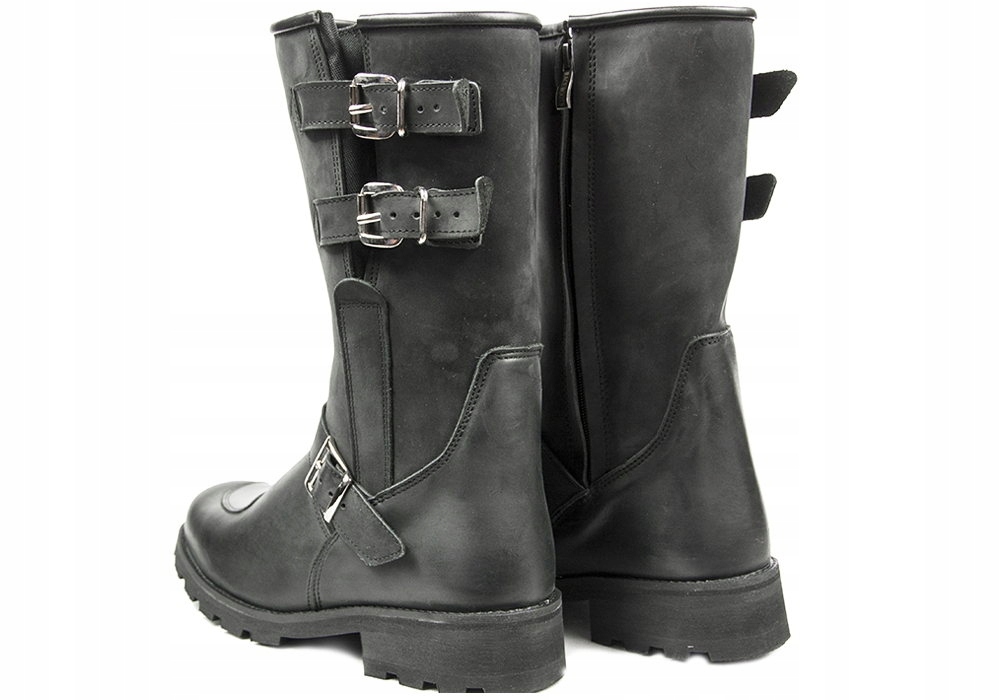 SKÓRZANE BUTY MOTOCYKLOWE KLASYCZNE CHOPPER r 45 Producent inny