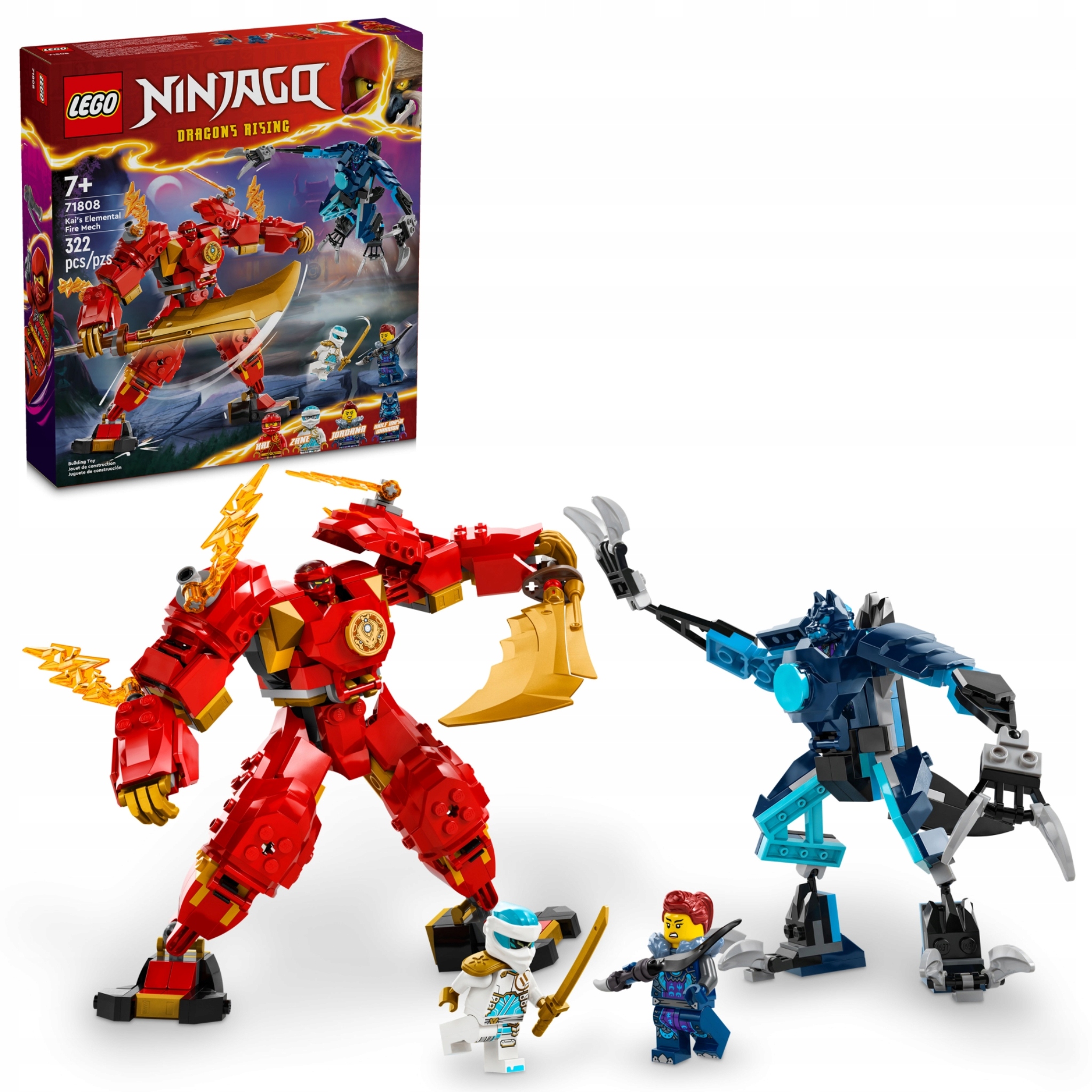 Lego Ninjago 71808 Mech ohnivého živlu Kaie Stavebnice Sada Akční figurka 7+