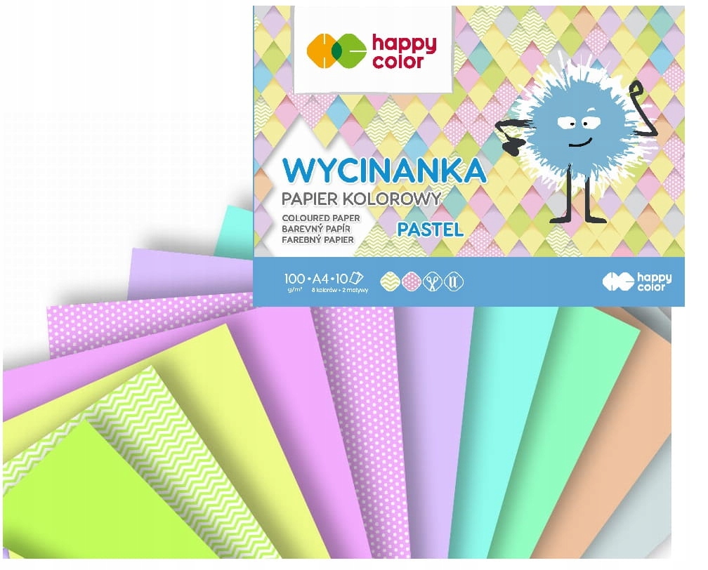 

Blok Wycinanka Happy Color A4/10K Papier Pastelowy