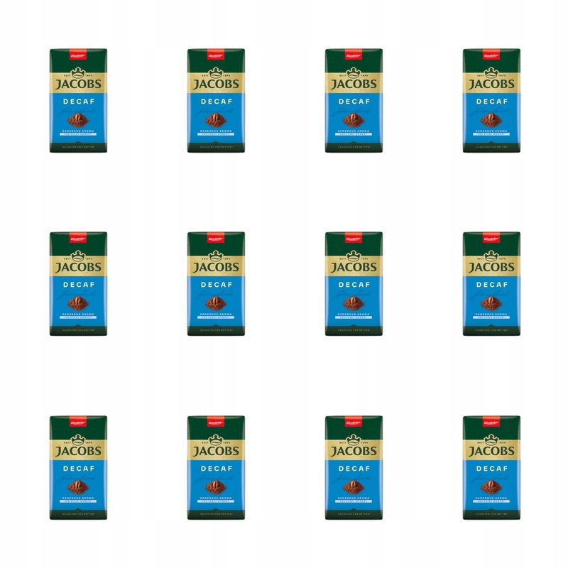Jacobs Kronung Decaff Káva bezkofeinová káva 250 g X12