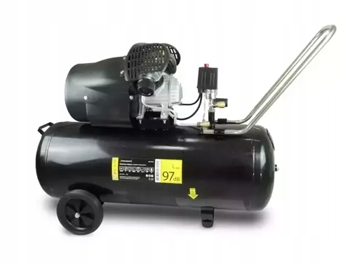 Kompresor 100L PANSAM A077070 olejowy dwutłokowy