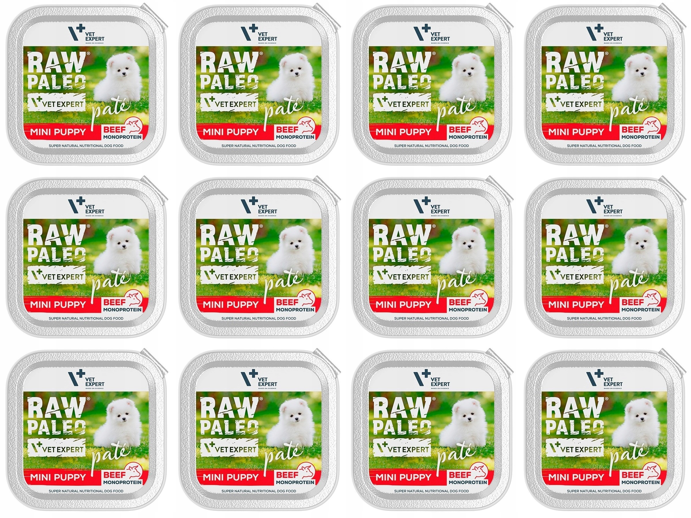 VetExpert Raw Paleo Paštika Mini Puppy Hovězí 12 x 150g