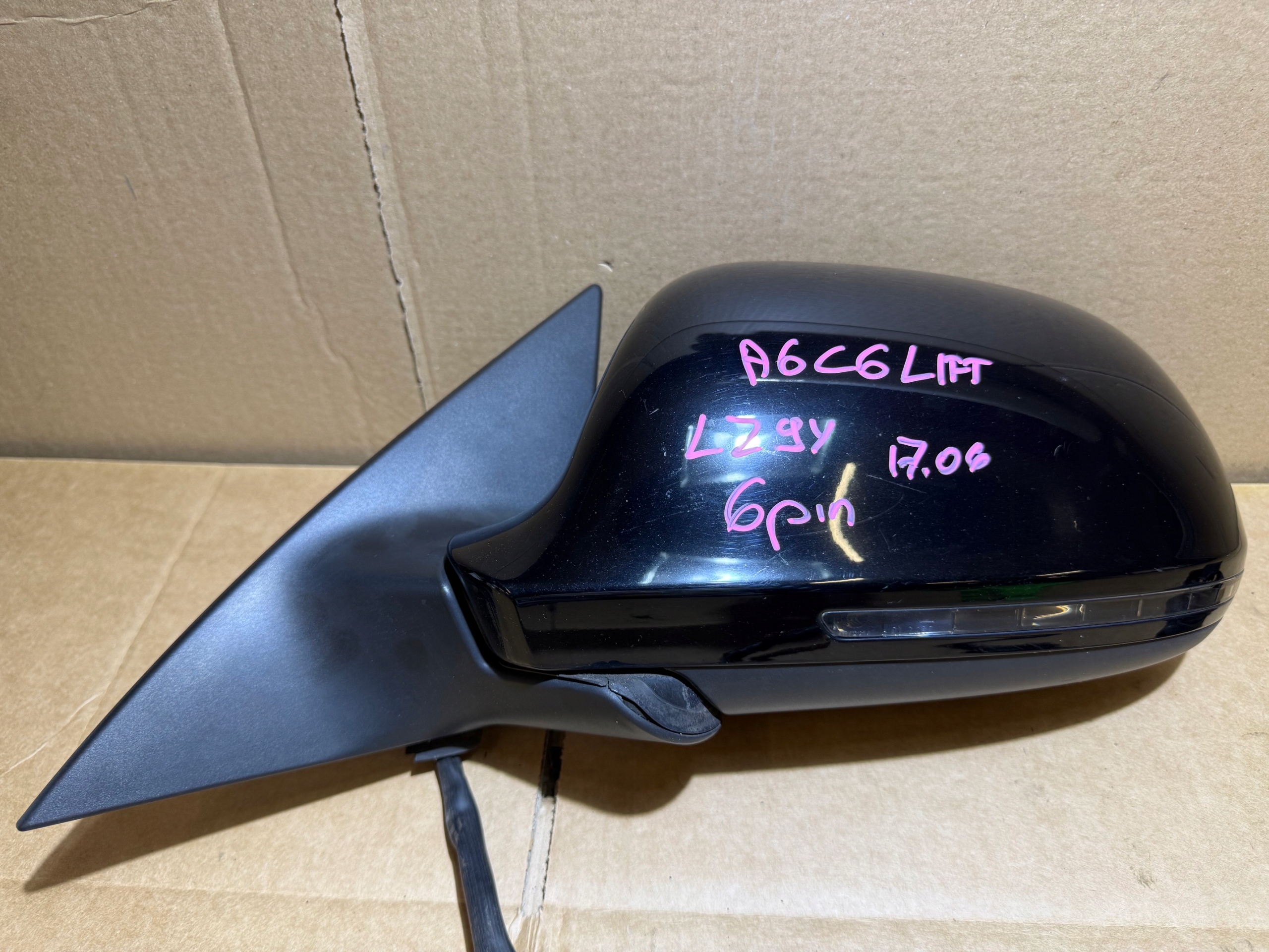 AUDI A6 C6 LIFT LZ9Y mirror left 6 PIN