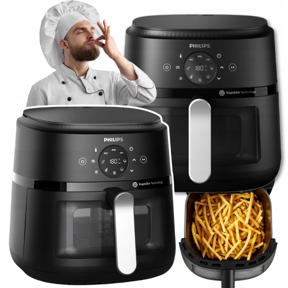 Fritéza bez tuku Philips 6.2 l Air Fryer 1700 W 13 Programů