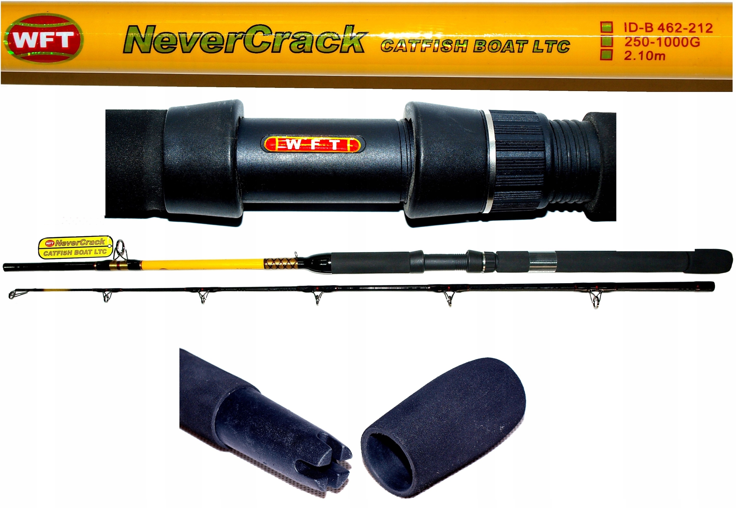 Never Crack Wft 250-1000g wędka sum, dorsz, 2,1m