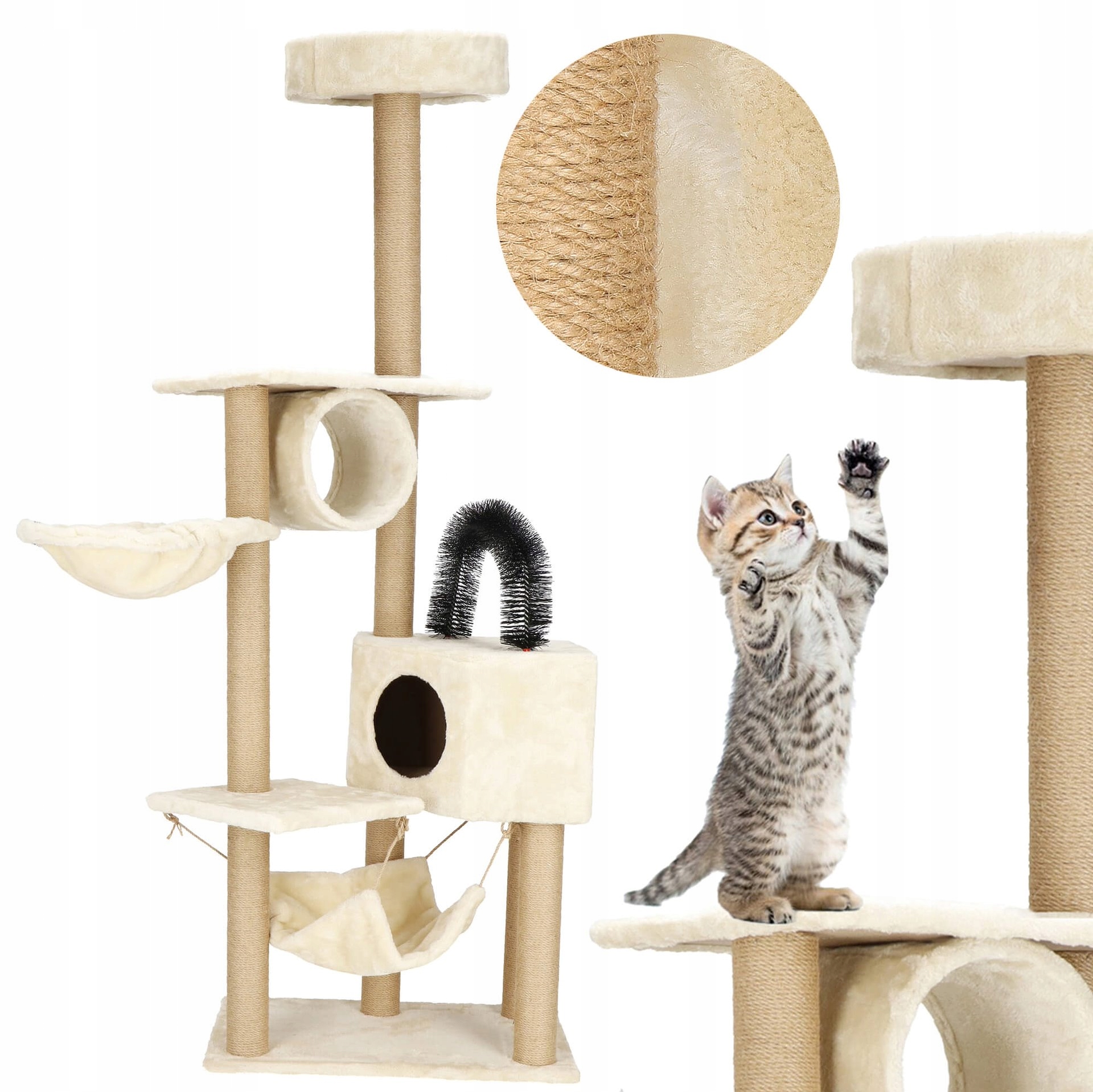 Drapak Dla Kota Kotów Wieża Legowisko Domek Wysoki Duży 7 Poziomów Słupek
