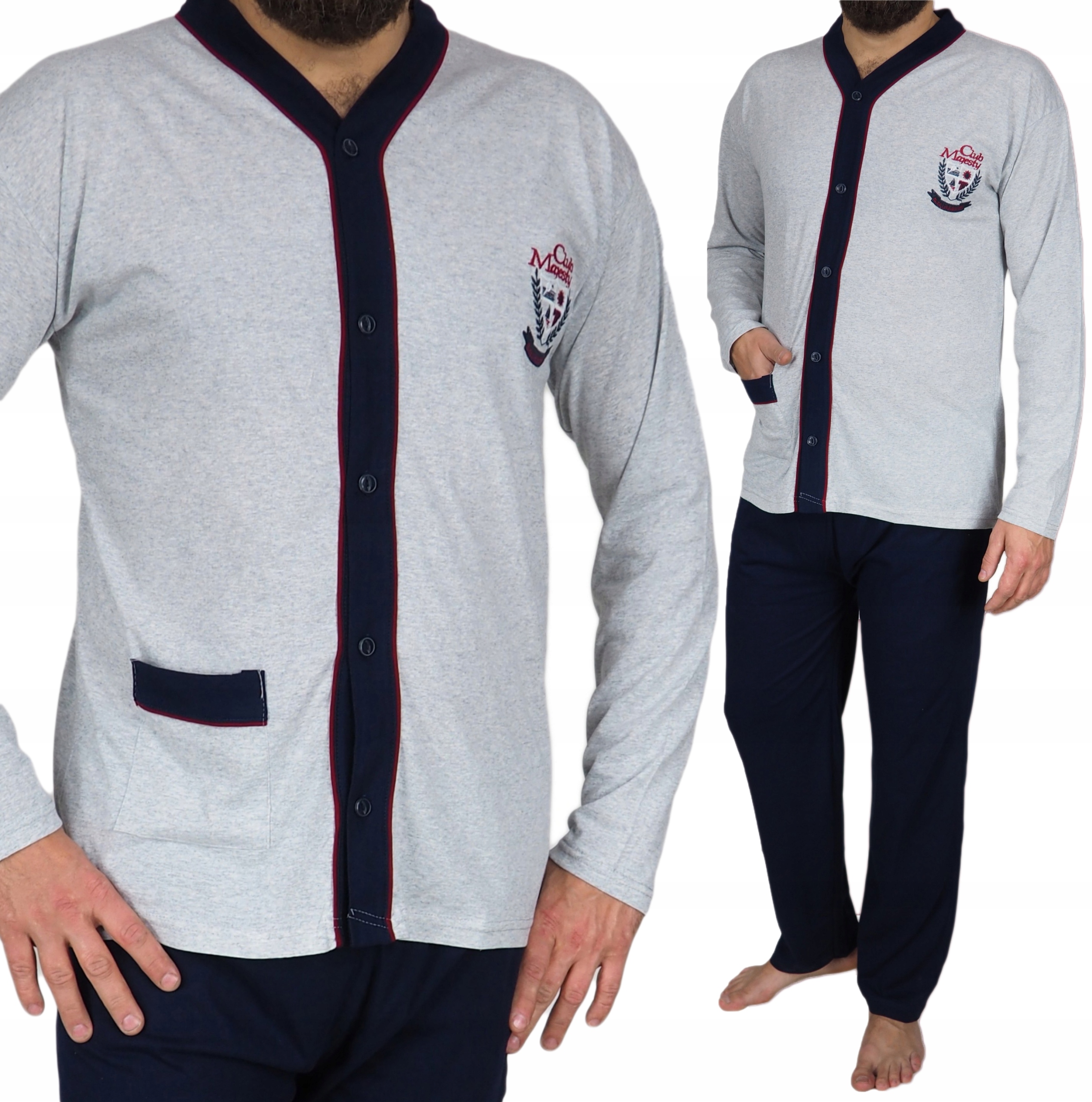 

Piżama Męska 3XL rozpinana Szeroka duże rozmiary