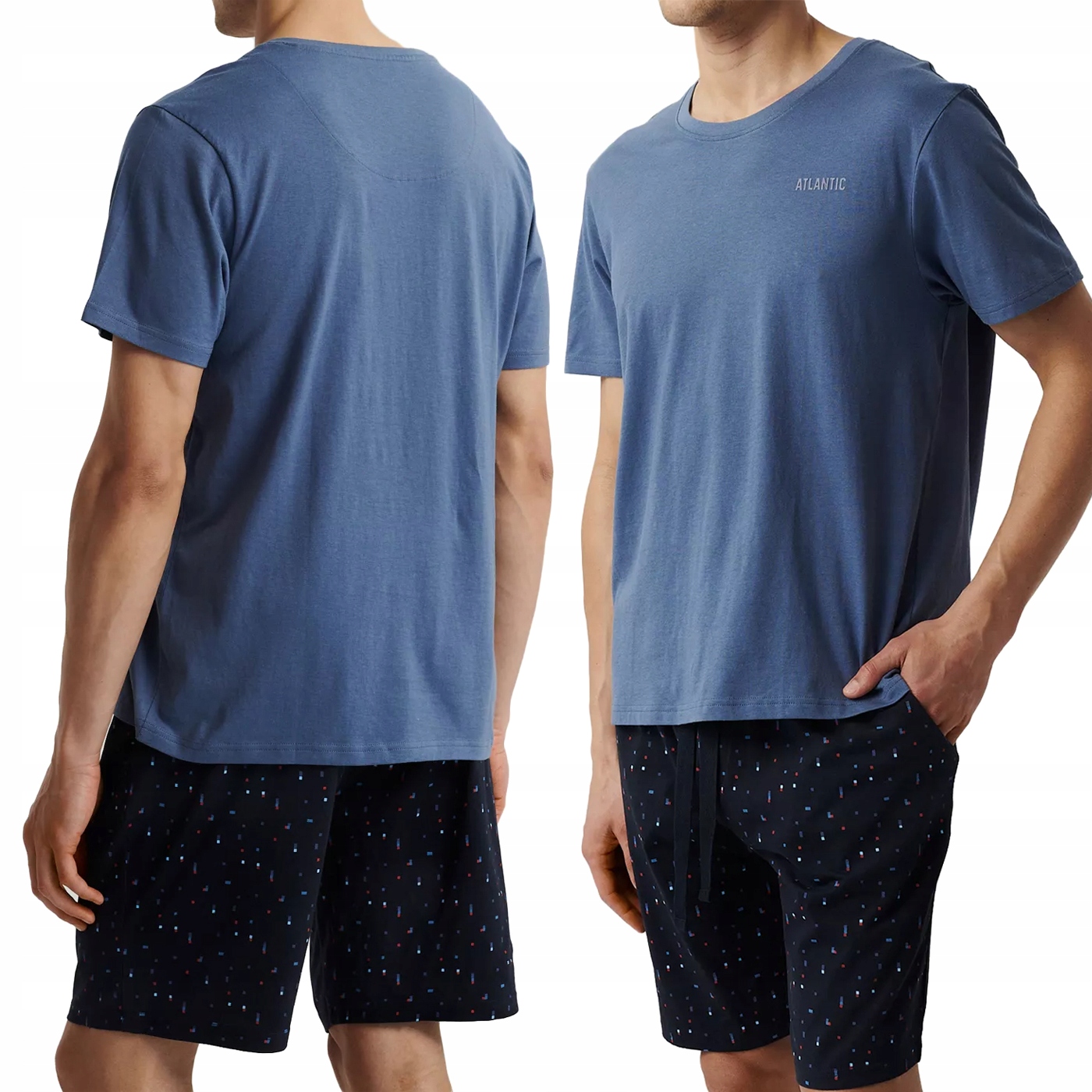 Atlantic NMP-385 pánské pyžamo volné, krátké, letní, 100% Bavlna XXL
