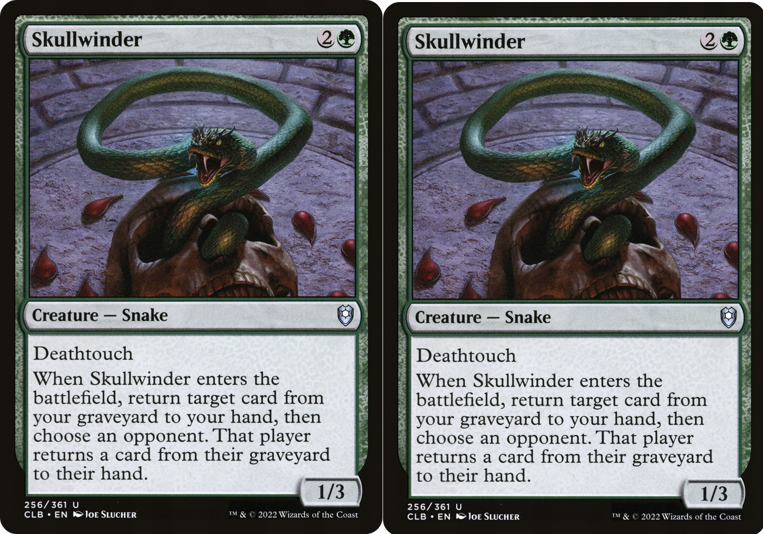 Mtg Skullwinder x2 (clb) stan Nm