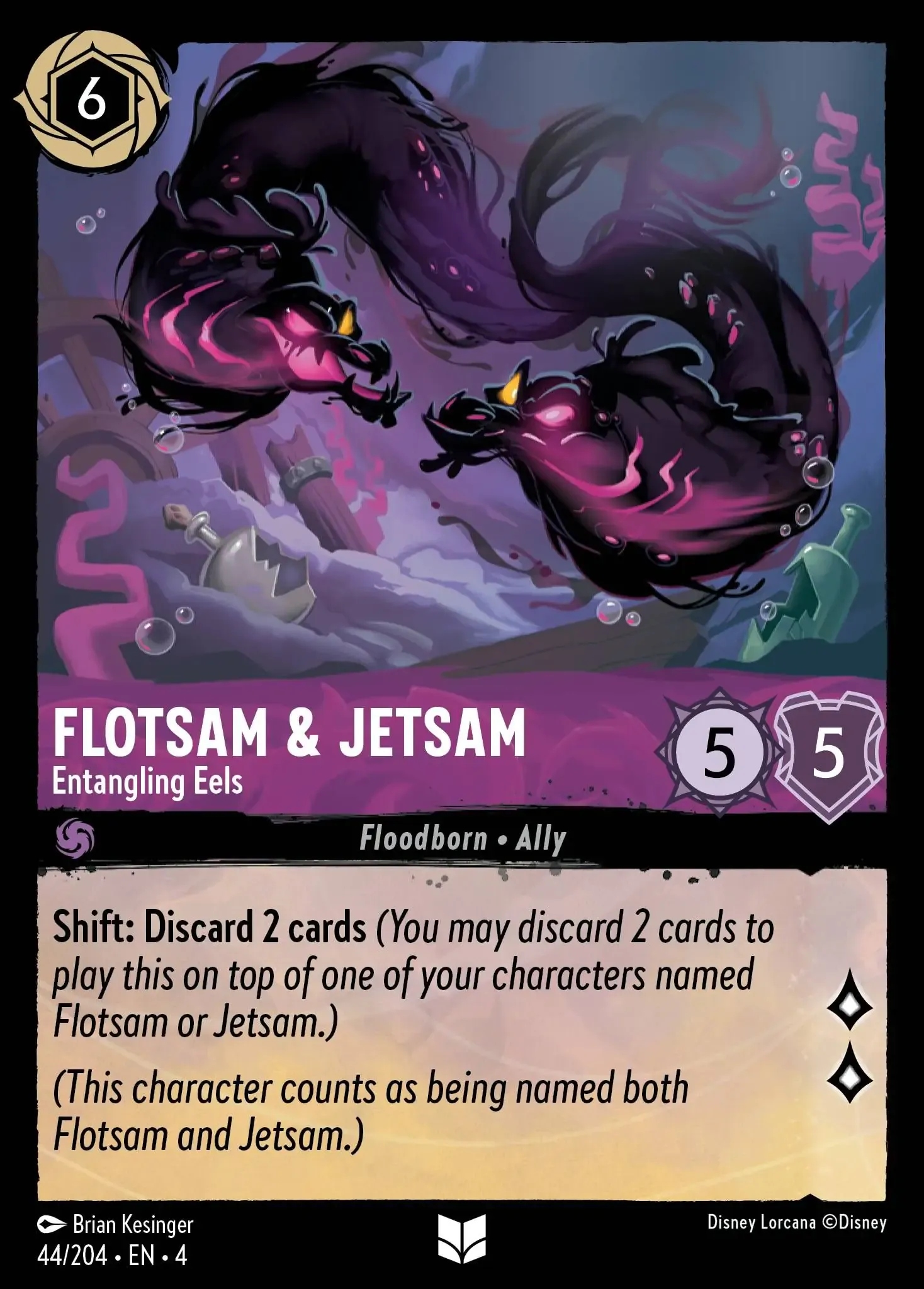 Disney Lorcana Flotsam & Jetsam Entangling Eels 4URS #044