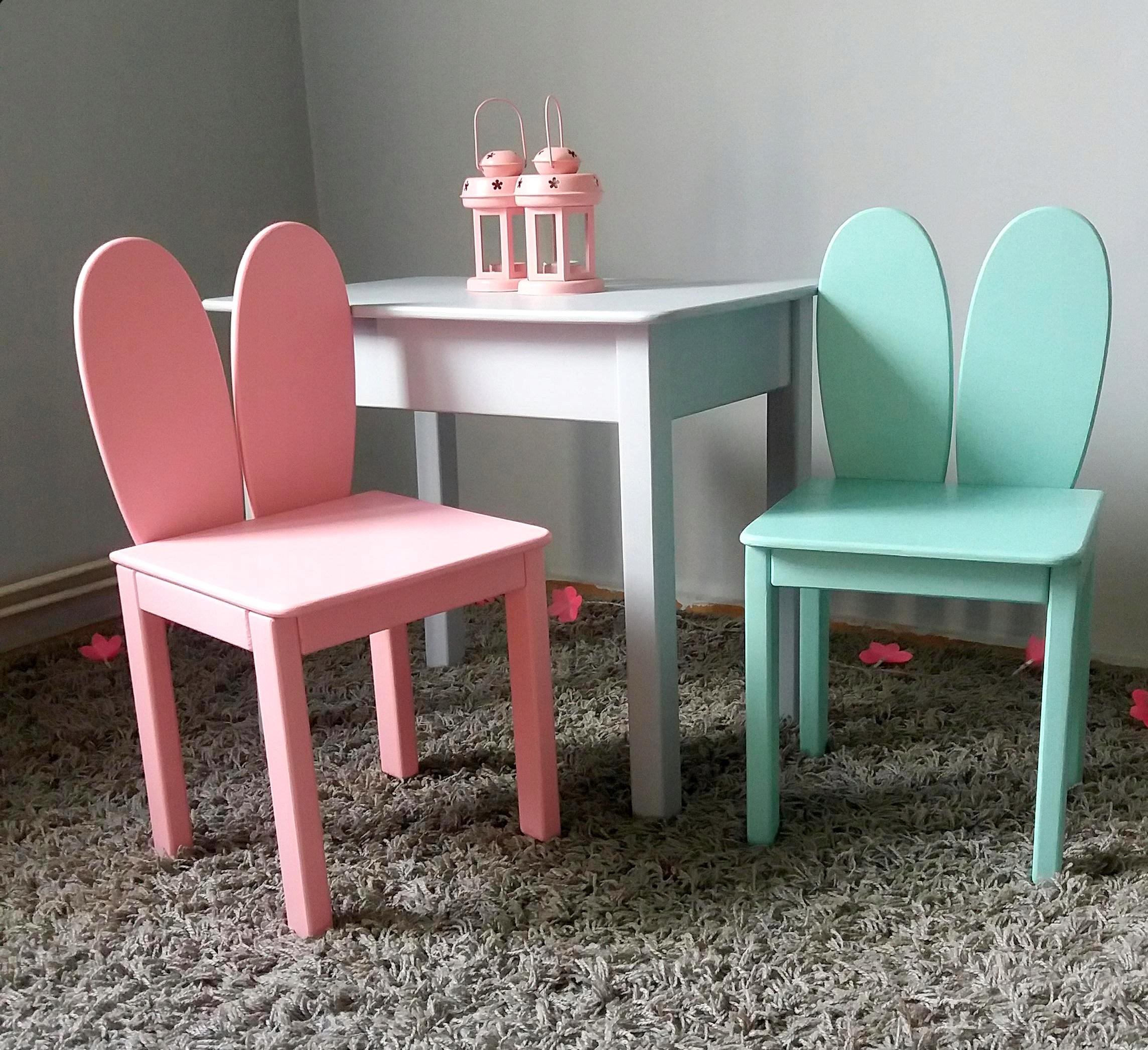 Stolik i 2 krzesełka drewniane107-122 Marka inna