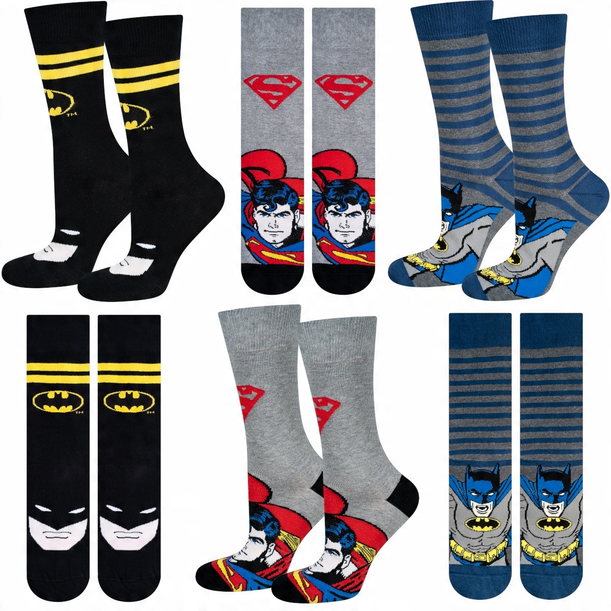 

3x Skarpetki Męskie Soxo Batman Superman DC Comics