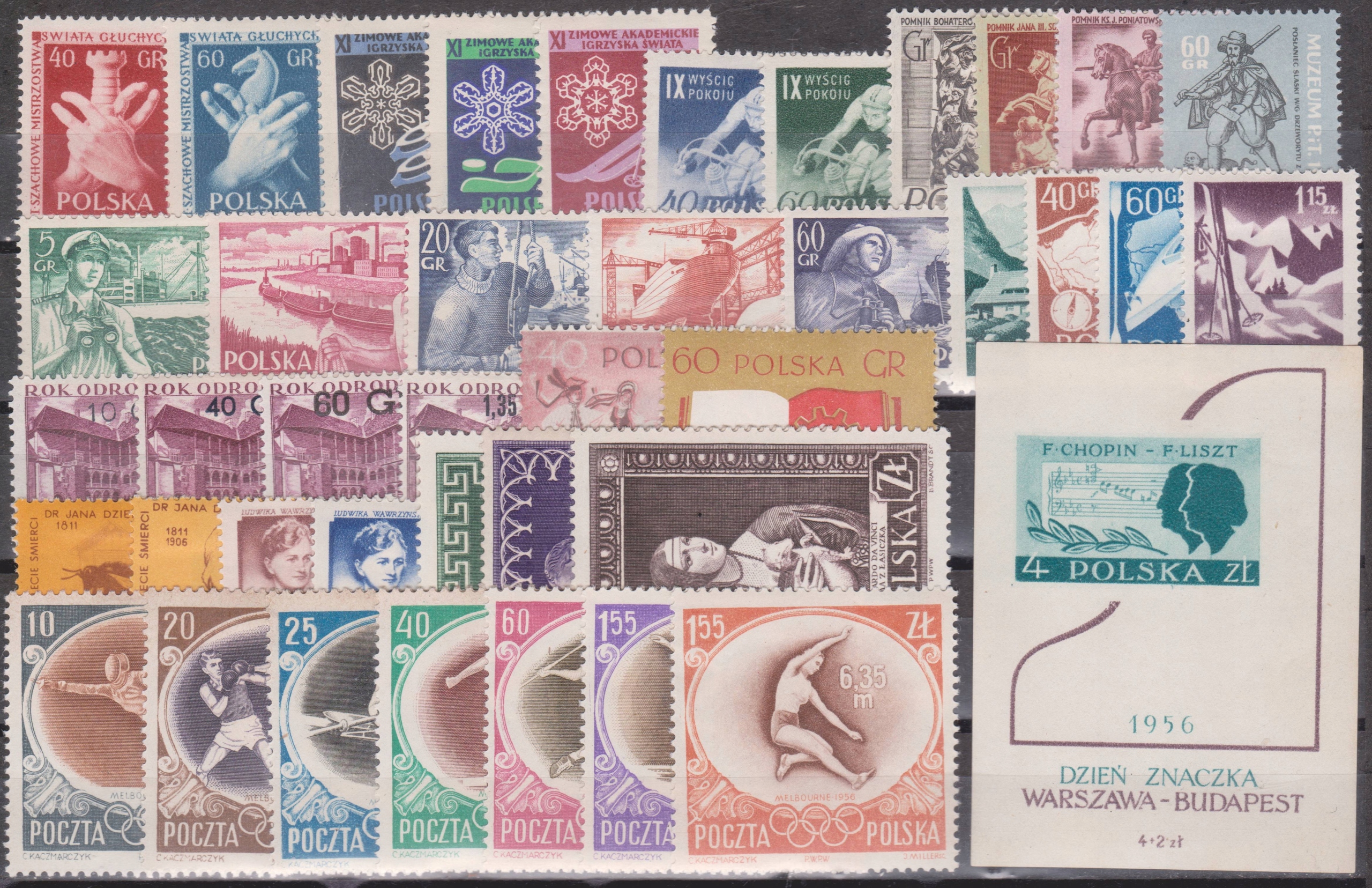 Rocznik 1956 Fi. 810-850 blok 18 *