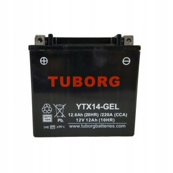 

Akumulator moto Tuborg YTX14-GEL 12.6Ah 220A Agm