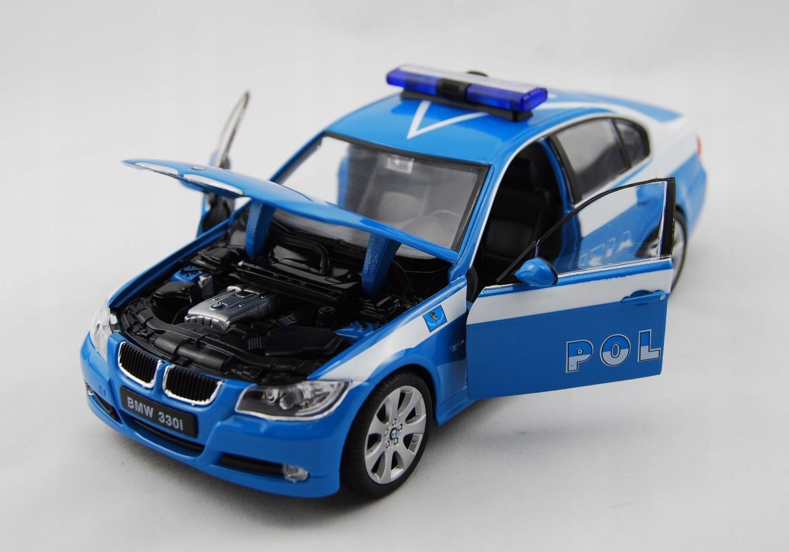 WELLY BMW 330i SERIA 3 E90 POLICJA 1:24 NOWY METAL Marka Welly
