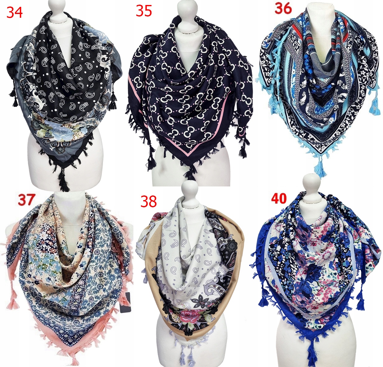 LUDOWA CHUSTA GÓRALSKA apaszka folk SZAL SZALIK Długość 110 cm