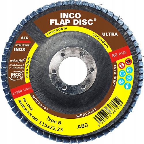 

Tarcza Listkowa Lamelkowa Do Stali 115 MM 80 Inco