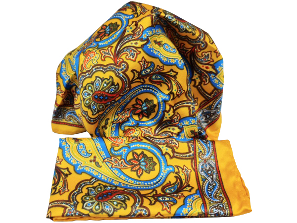 ŻÓŁTA WE WZORY POSZETKA WYPUSTKA BUTONIERKA