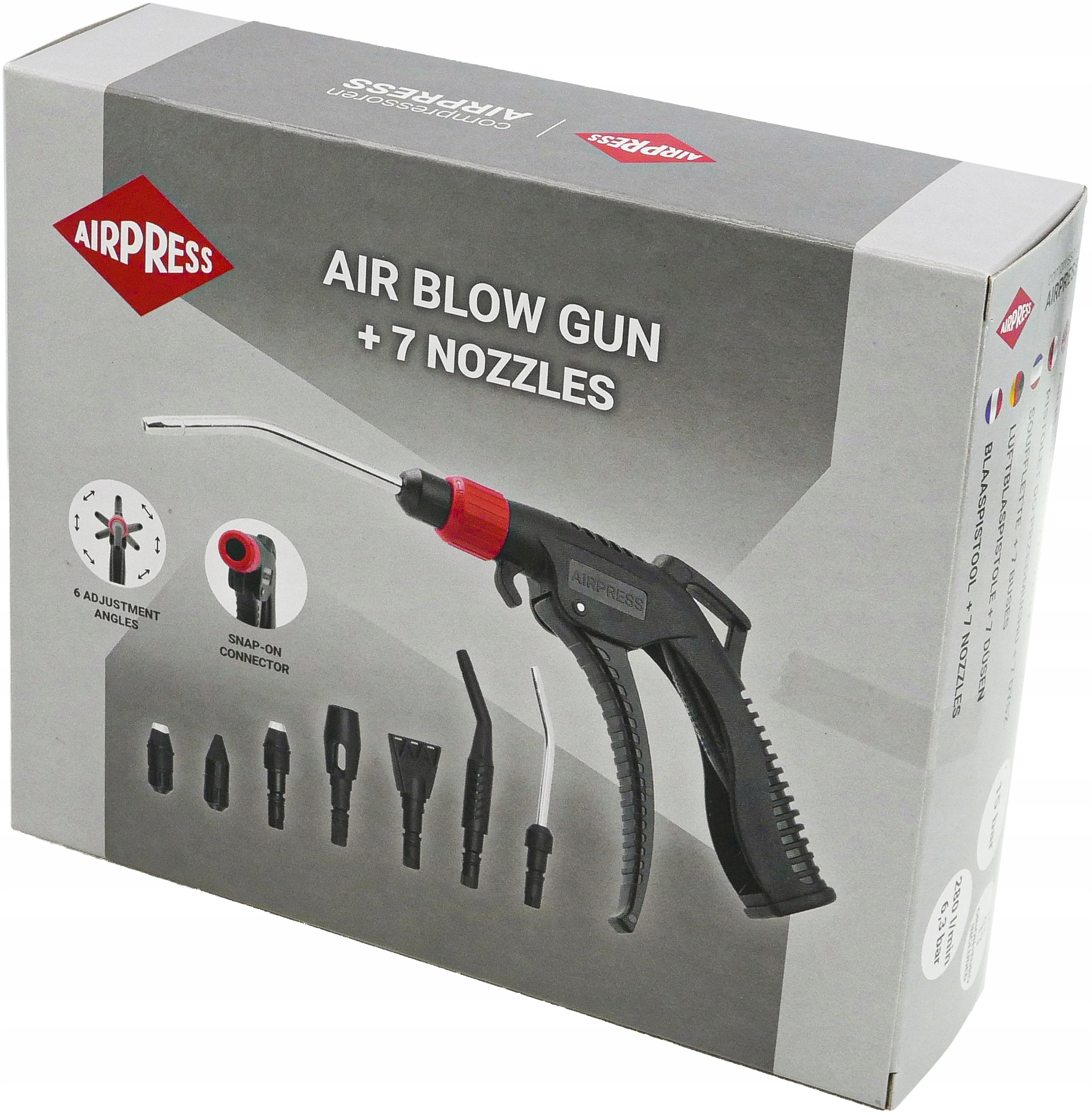 AIRPRESS PISTOLET DO PRZEDMUCHU 7 DYSZ 11BAR 1/4'' EAN (GTIN) 8712418403084