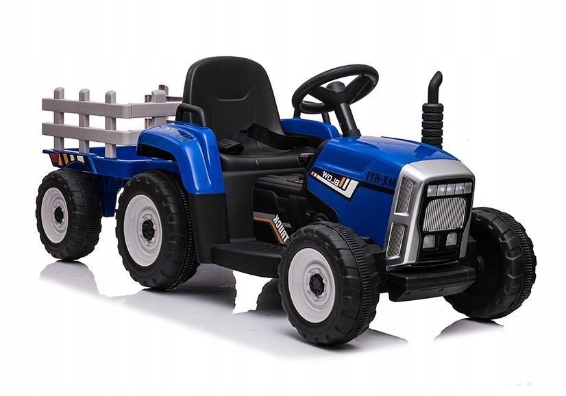 Traktor na Akumulator z Przyczepą XMX611 Niebieski Lean Cars