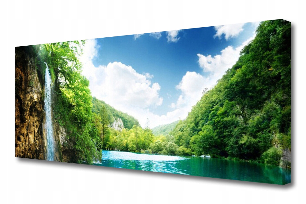 obraz na plátně Hora Les Jezero Příroda 125x50