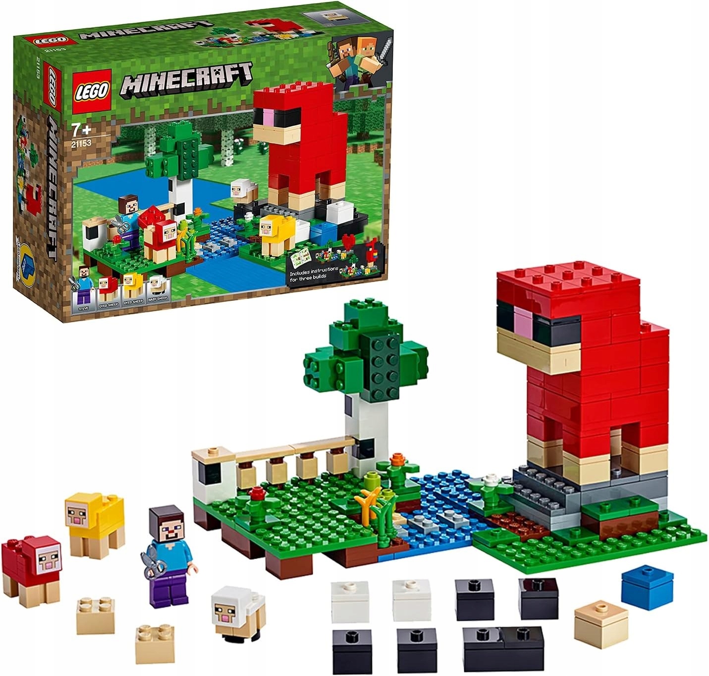 LEGO KLOCKI MINECRAFT 21153 Hodowla owiec