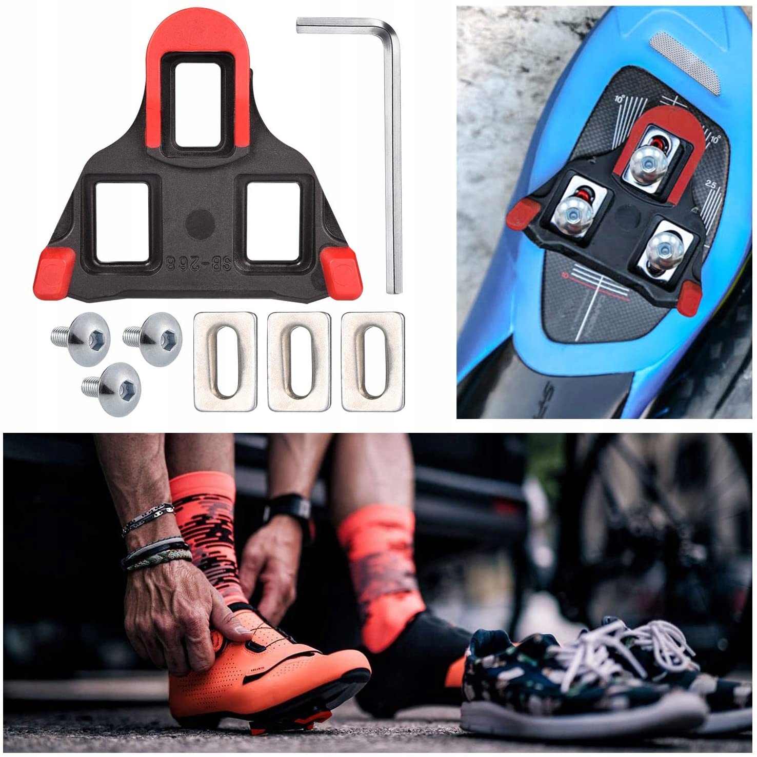 Bloki zatrzaski rowerowe 9 stopni Dedykowany/a do rowery szosowe rowery torowe Pozostałe