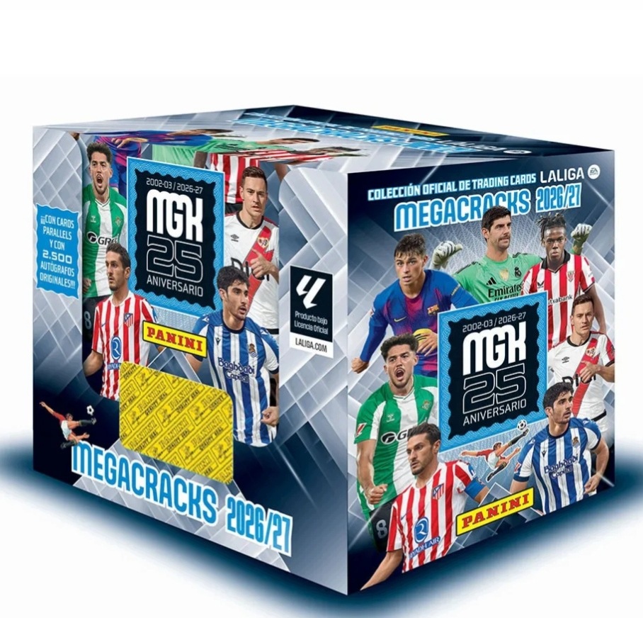 karty piłkarskie Megacracks 2026-27 Mgk LaLiga Box 50 saszetek 400 Kart