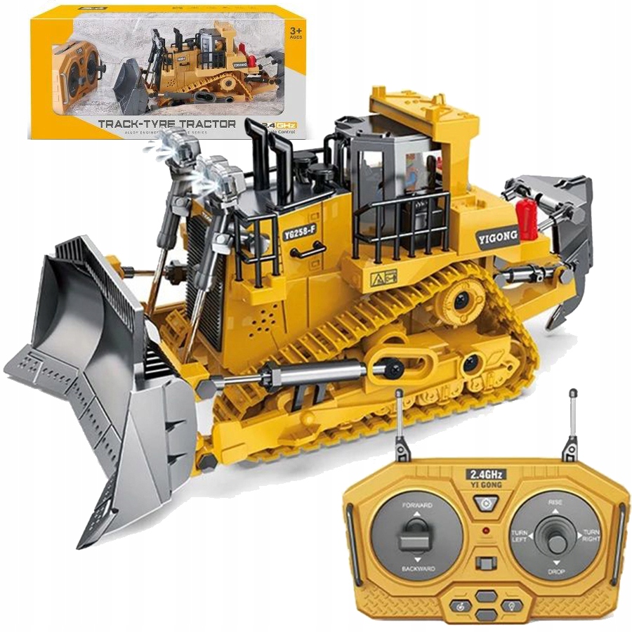 Buldożer Spychacz Zdalnie Sterowany Rc Spycharka Z Pilotem 2.4G, 1:20