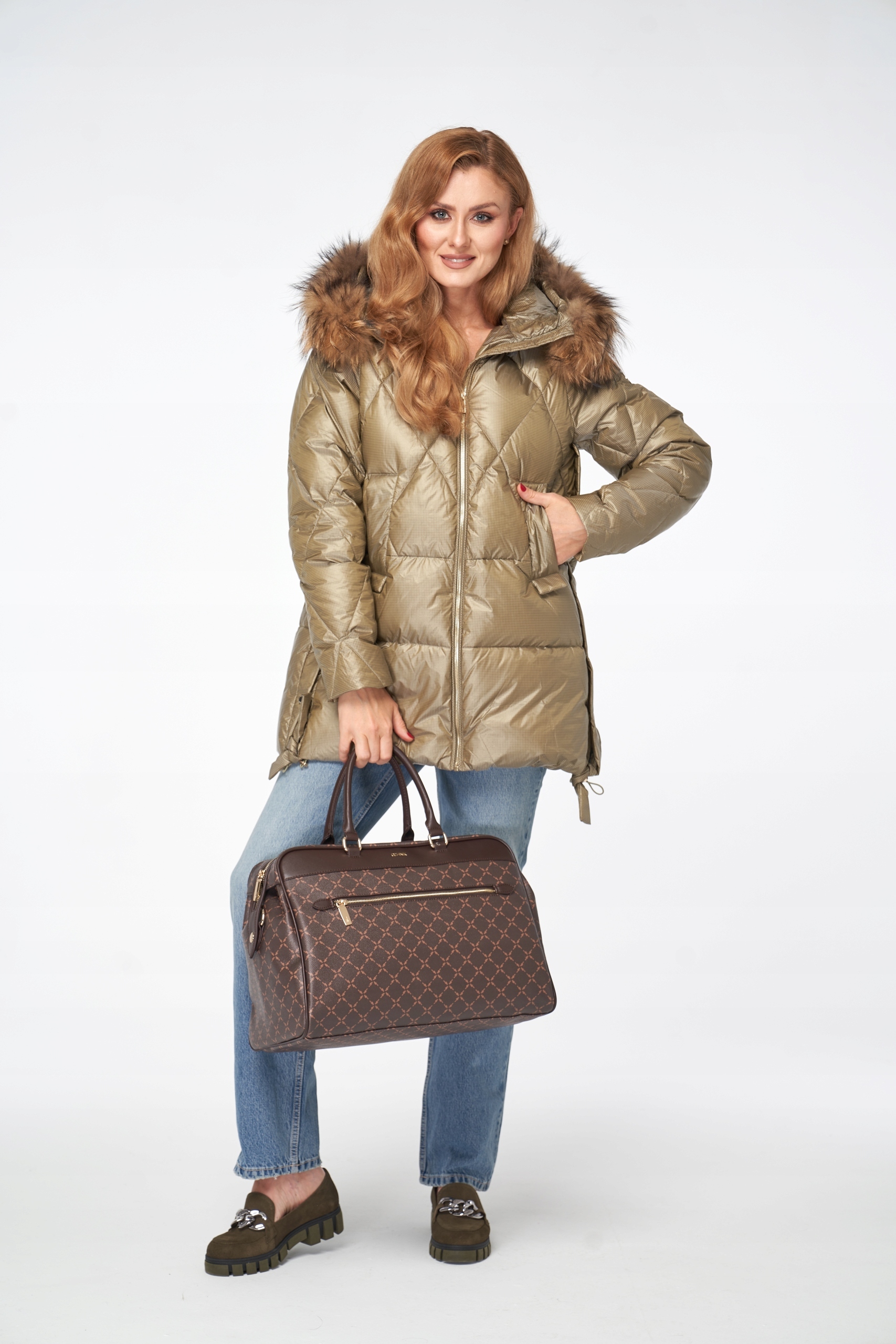 ■ちゅん■ OCHNIK KURTKA DAMSKA zimowa z kapturem KURDT-0480-57 PUCH