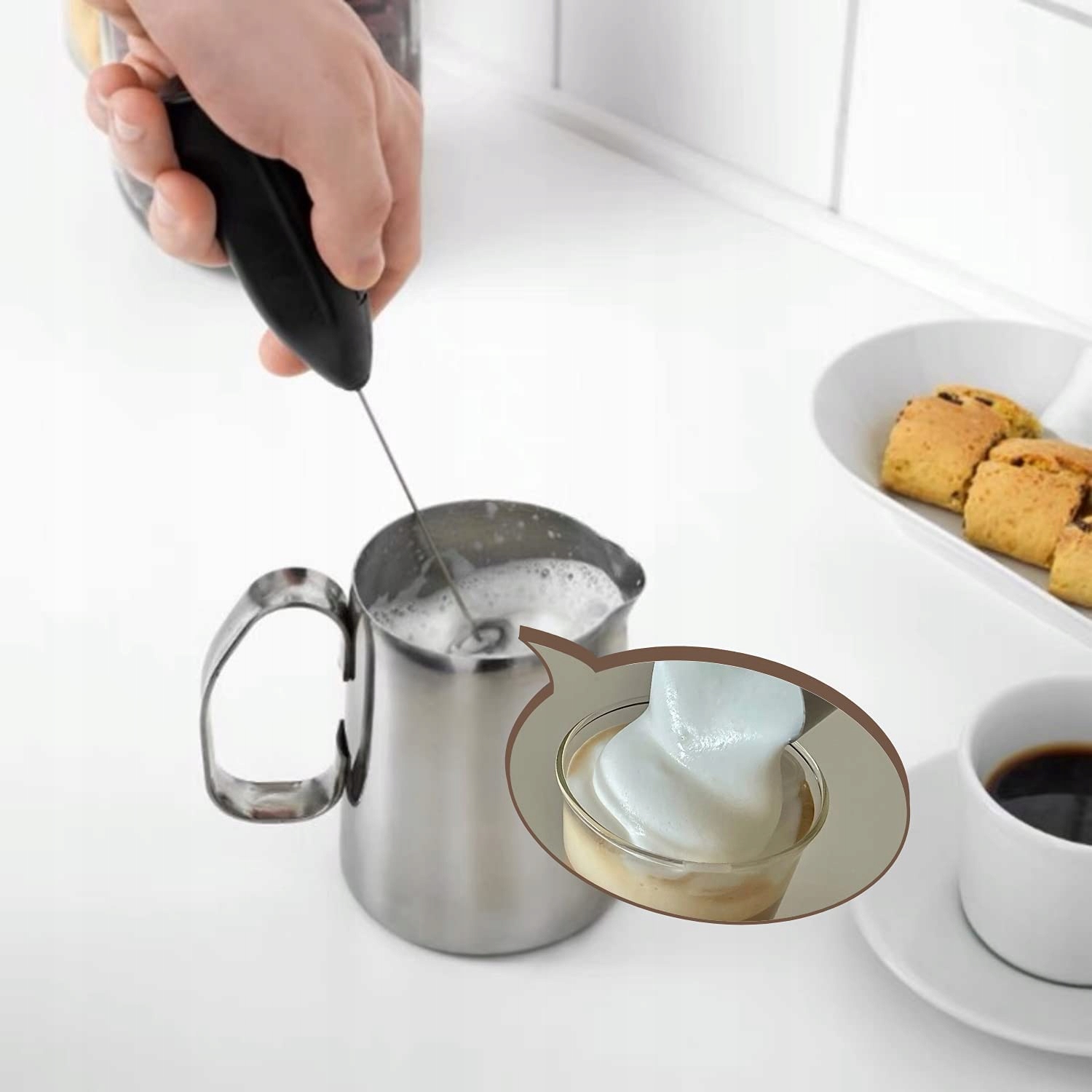 SPIENIACZ DO MLEKA UBIJACZ KAWY MINI MIKSER Model brak