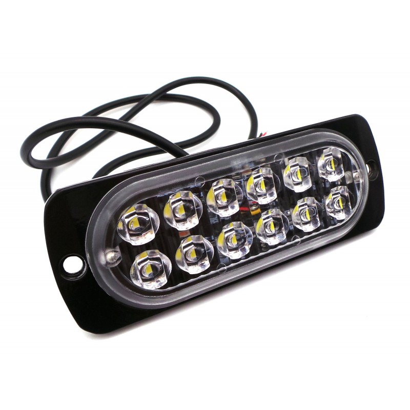 Lampa obrysowa strobo 12xLED 12V 24V CZERWONA p/mg Rodzaj lampy uniwersalna