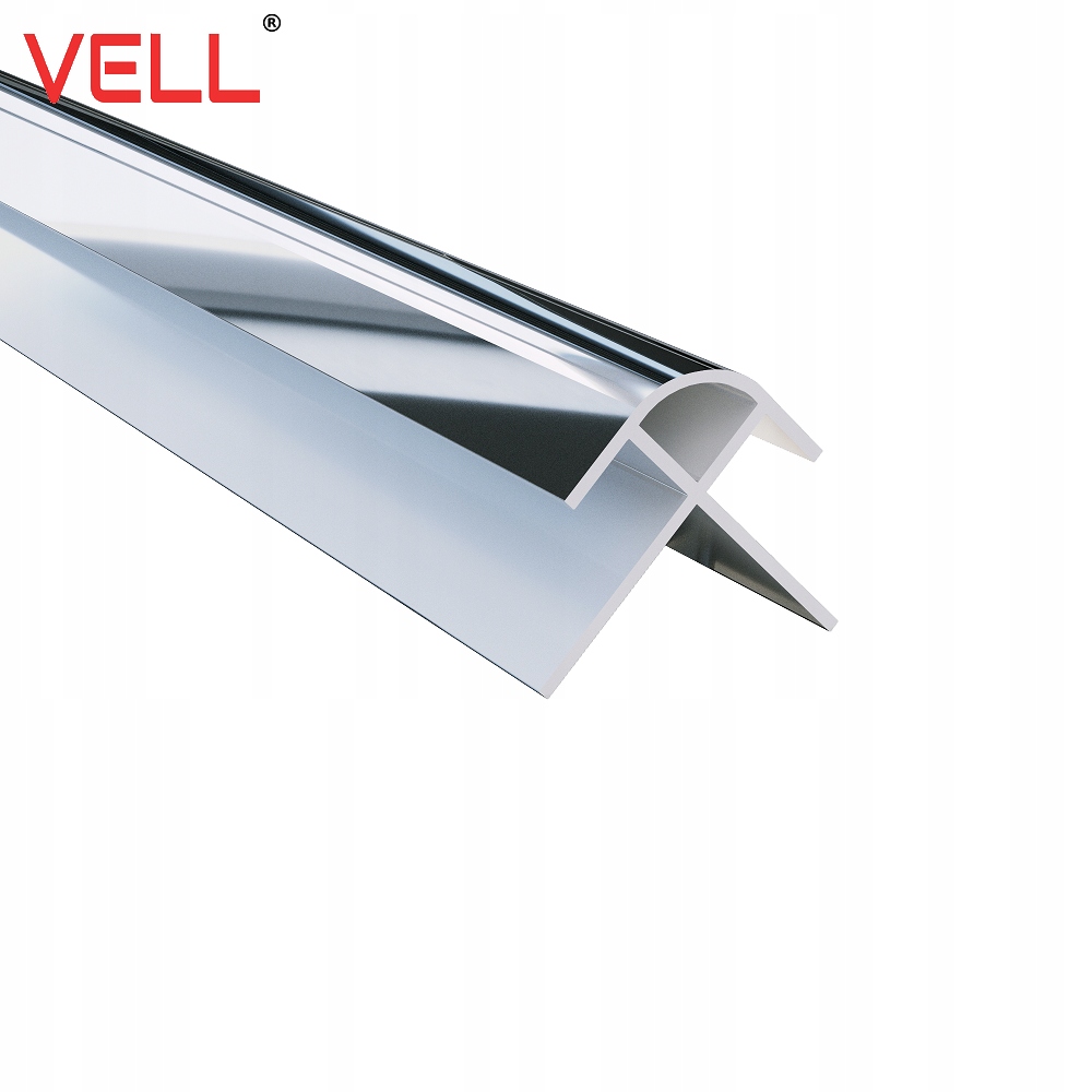 Listwa narożna zewnętrzna srebrna/chrom PVC 240cm Wykończenie błyszczące