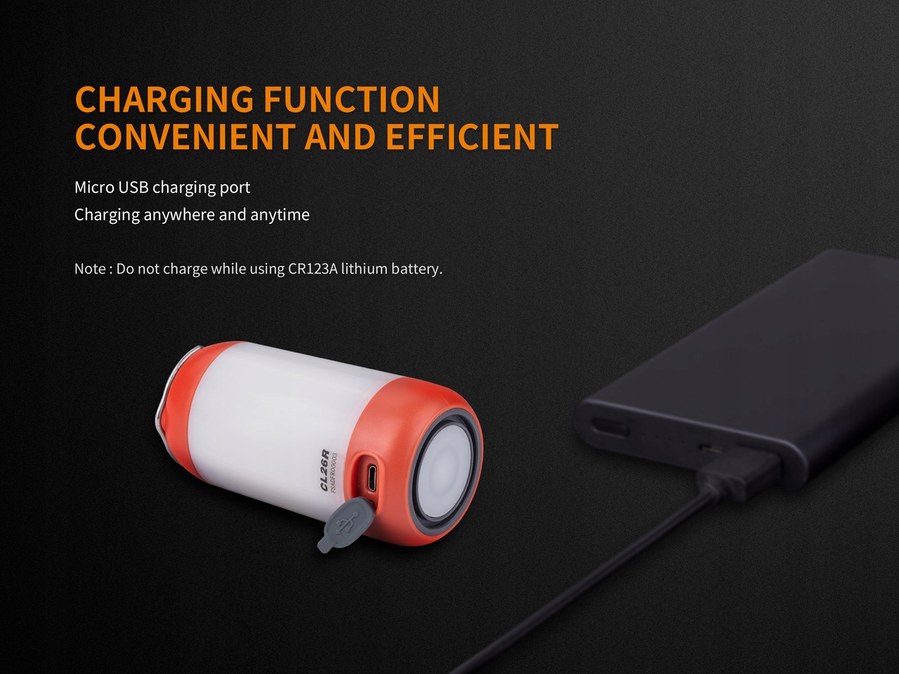 Lampka Fenix CL26R 400Lumenów Kempingowa Latarka Zasilanie akumulatorowe