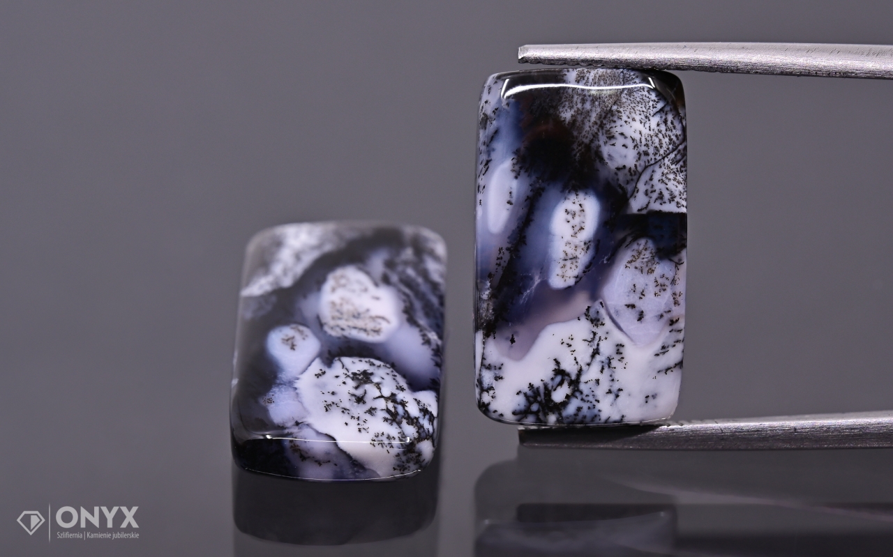 Dendritový achát z Turecka konvexní mělký Para cushi